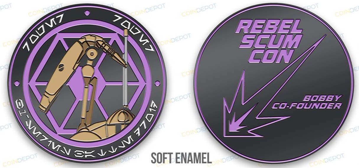 Founder Edition - Bobby - Rebel Scum Con 2026 Challange Coin Pre-Sale cover picture