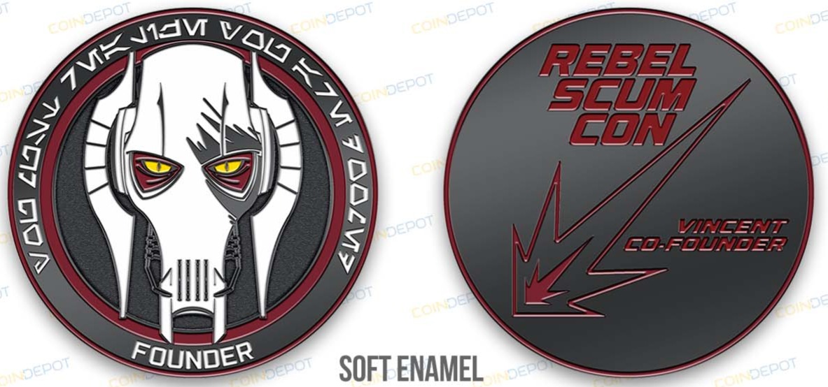 Founder Edition - Vincent - Rebel Scum Con 2026 Challange Coin Pre-Sale cover picture