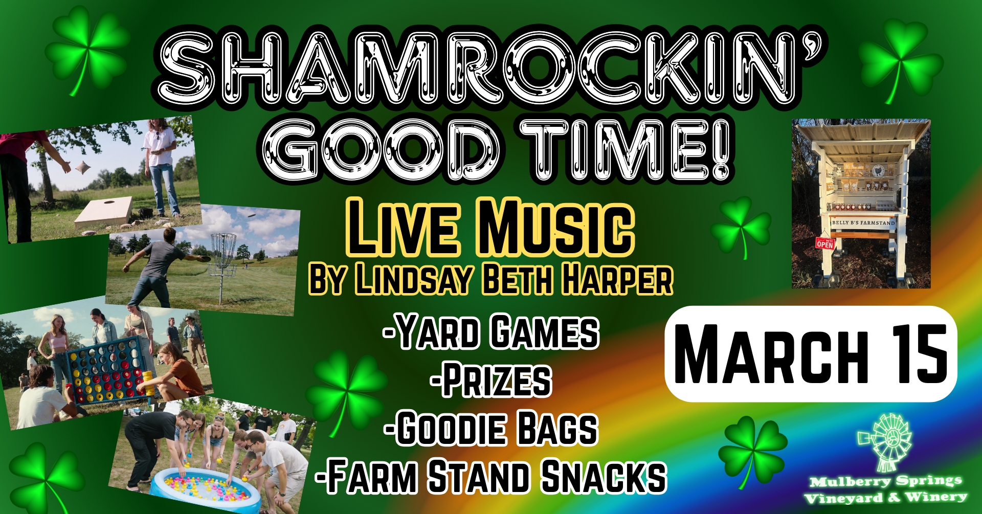 St. Patrick&rsquo;s Celebration at Mulberry Springs Winey