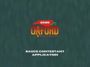 Sauce Contestant Entry Form