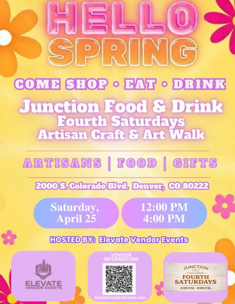 Junction Food and Drink Fourth Saturdays Artisan Craft & Art Walk