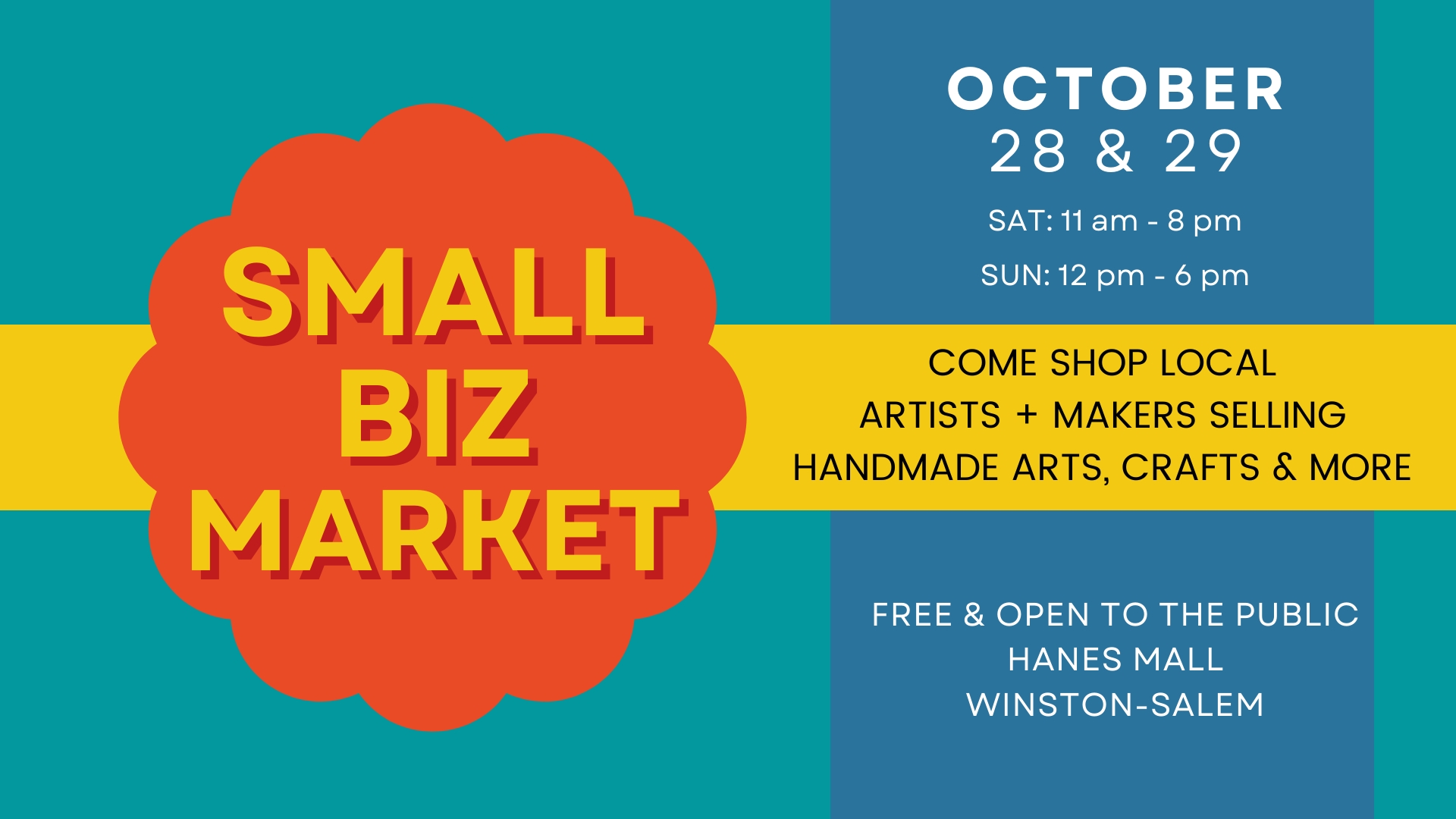 10.28 and 10.29.2023 - Hanes Mall - Small Biz Market cover image