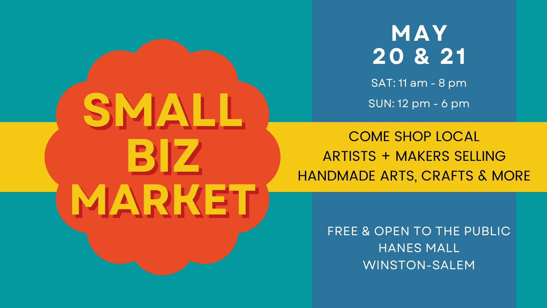 5.20 and  5.21.2023 - Hanes Mall - Small Biz Market cover image
