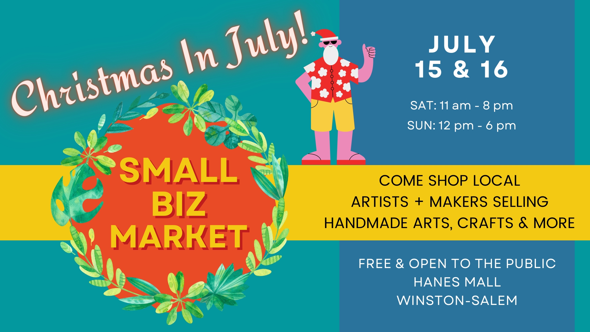 7.15 and 7.16.2023 - Hanes Mall - Small Biz Market cover image