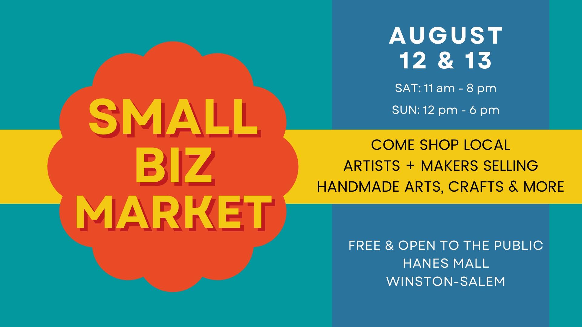 8.12 and 8.13.2023 - Hanes Mall - Small Biz Market cover image