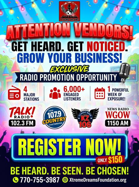 RADIO OPPORTUNITY ADS with 10 x 10 All Tent & Food Truck Booth