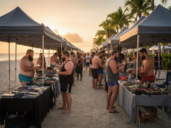 Marketplace at Tropical Beach Party @ Hugh Taylor Beach 3-28-27