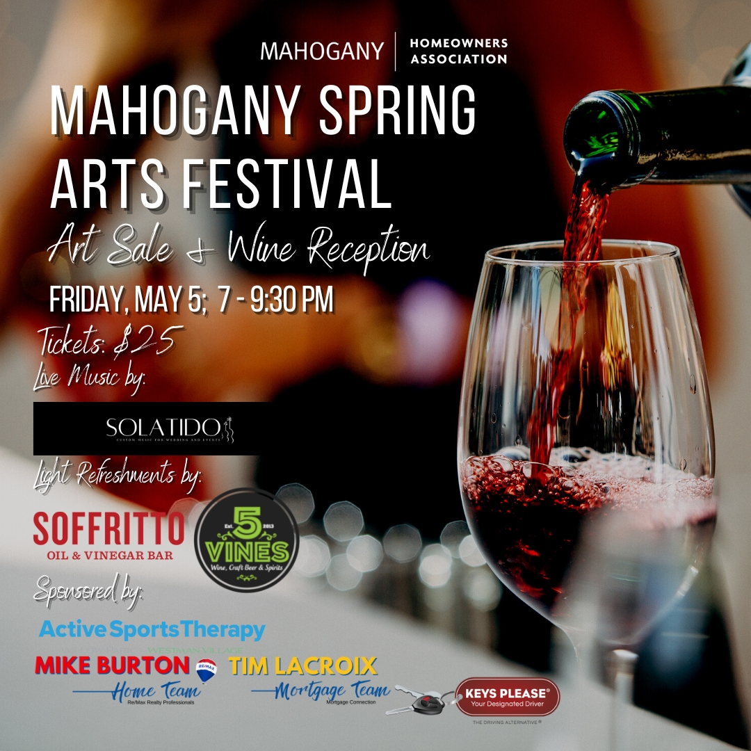 Mahogany Spring Arts Sale & Wine Reception cover picture