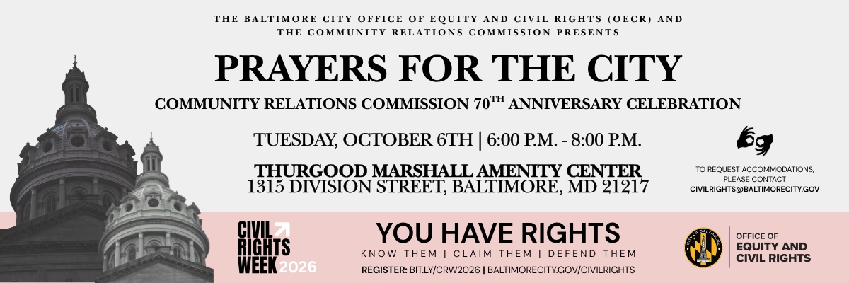 Prayers for the City: Community Relations Commission 70th Anniversary Celebration - Free cover picture