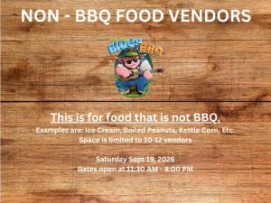 2026 NON - BBQ FOOD VENDOR APPLICATION