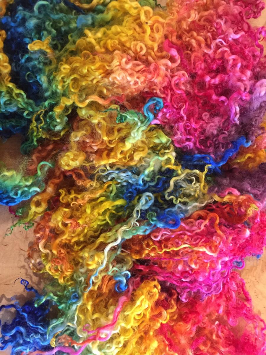 Locks, Rovings, and Rainbows: Explore hand-painting and kettle-dyeing with Lisa Check, Friday, Sept 25,  1:00 - 4:00 pm cover picture