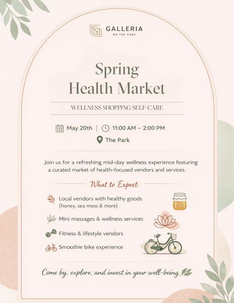 Galleria Spring Health Market (WHITE TENTS ONLY)- May 20th, 2026