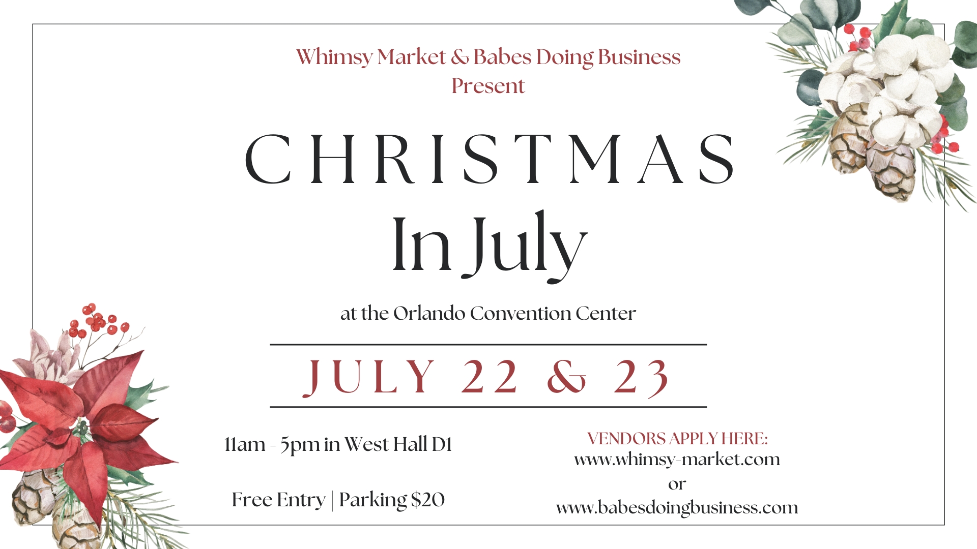 Whimsy Market - Christmas In July
