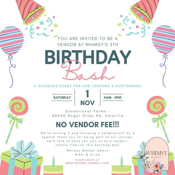 Whimsy Market - Birthday Bash