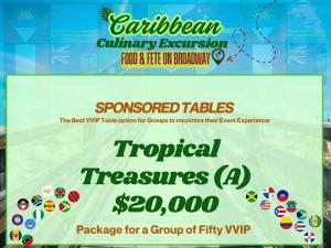 Tropical Treasures (A) $20,000 Group Sponsorship Table for Fifty People