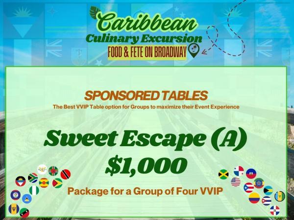 Sweet Escape (A) - $1000 Sponsorship Table for Four People