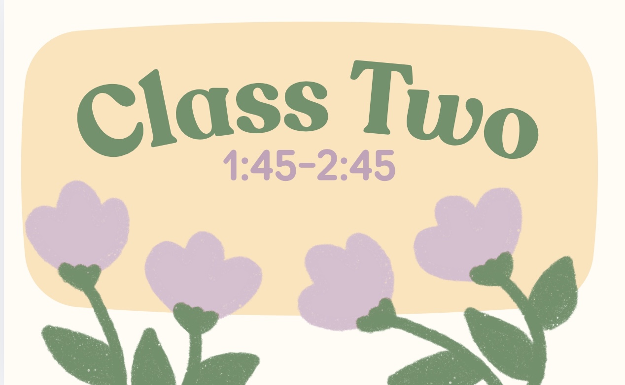 Class Two  | 1:45-2:45 cover picture