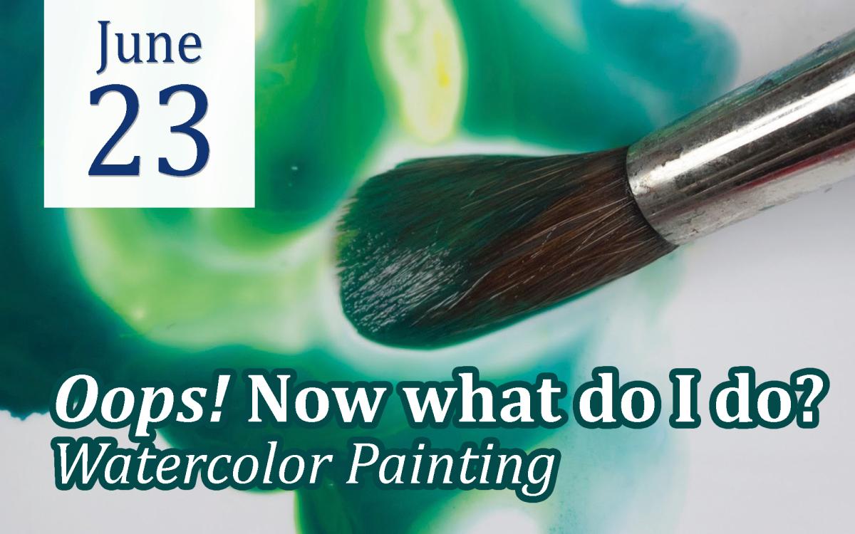 Oops! Now what do I do? Watercolor Painting cover picture