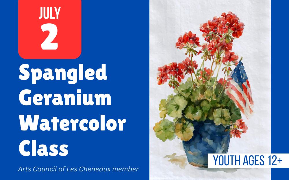 Spangled Geranium Watercolor Class (YOUTH) cover picture