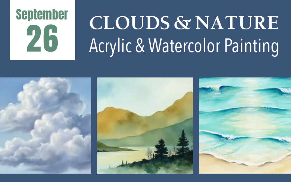 Clouds & Nature: Acrylic and Watercolor Painting Class cover picture