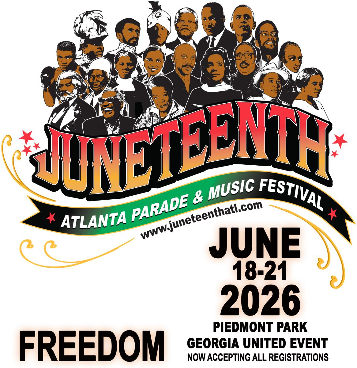 Juneteenth Atlanta Parade and Music Festival 2026 / 14th Annual / Piedmont Park