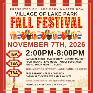 Village Of Lake Park Fall Festival (Nov 7th)