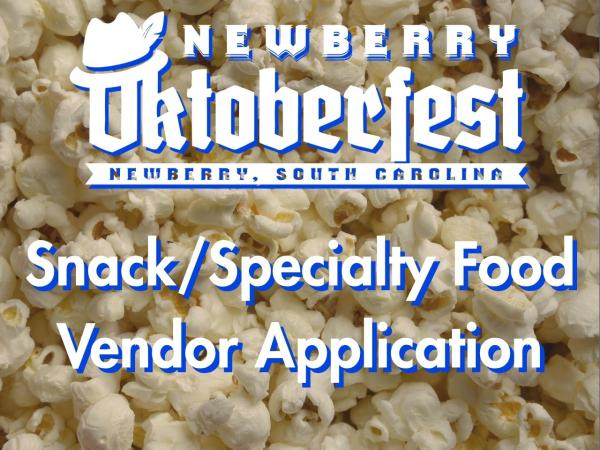 Newberry Oktoberfest 2026 SNACK/SPECIALTY FOOD Vendor Application (App Period One)