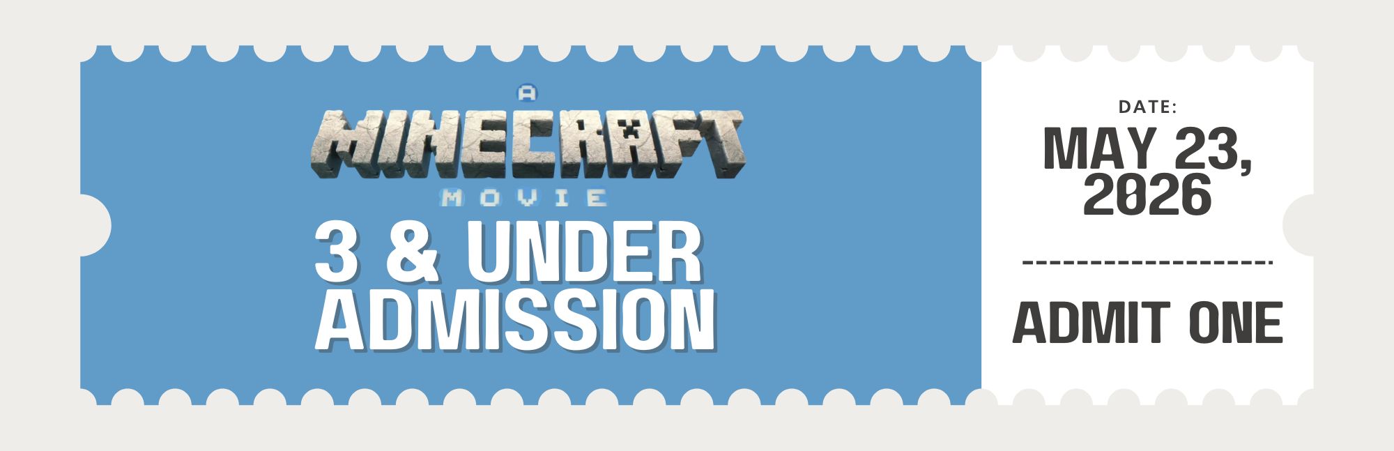 3 and Under Admisson cover picture