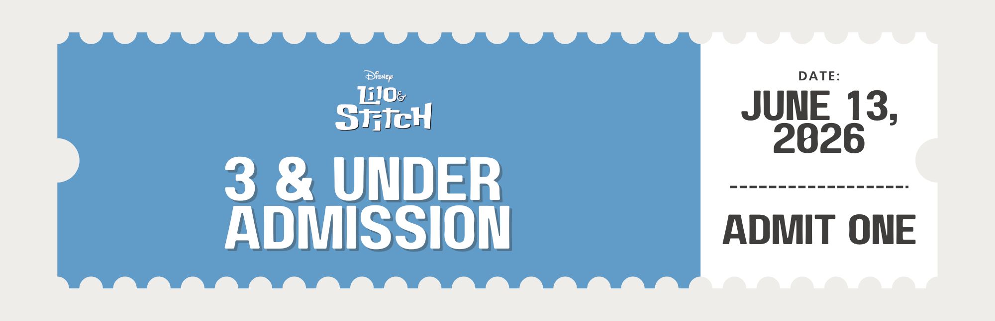 3 and Under Admisson cover picture