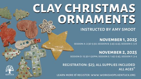 Clay Christmas Ornaments with Amy Smoot: November 2025