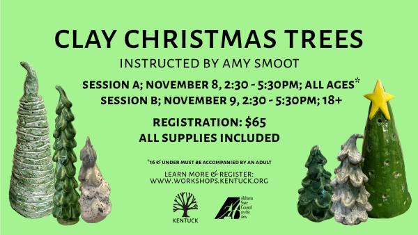 Clay Christmas Trees  2025 with Amy Smoot