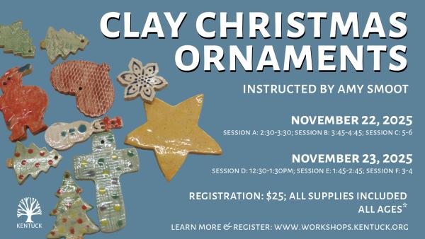 Clay Christmas Ornaments with Amy Smoot: November 2025