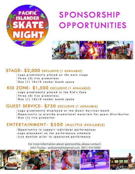 Pacific Islander Skate Night - Sponsorship Opportunities