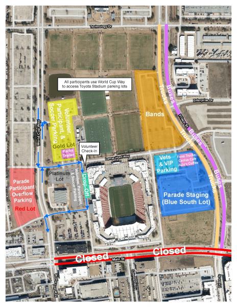 Staging Area Map (Parade Participants)
