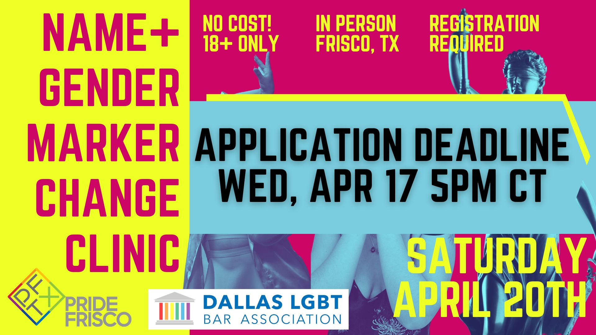 Name + Gender Marker Change Clinic (Dallas LGBT Bar Association in partnership with Pride Frisco) cover image