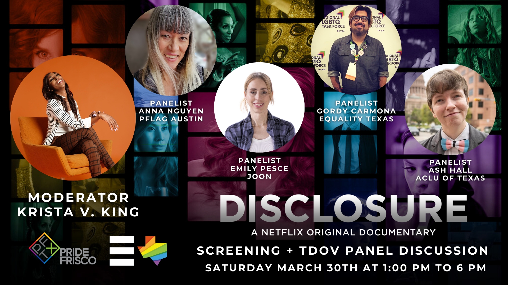 "Disclosure" Screening + TDOV Panel: Krista V. King, Moderator | LIVESTREAM ONLY