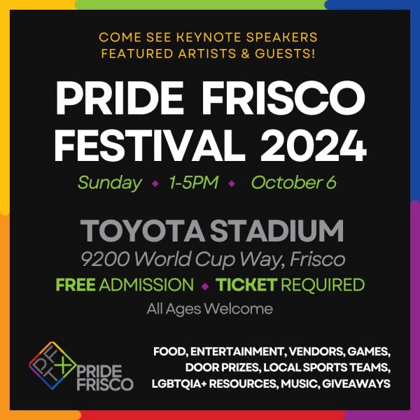 Volunteer for Pride Frisco Festival 2024