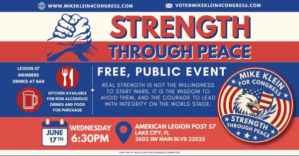 "Strength Through Peace" - Mike Klein for Congress