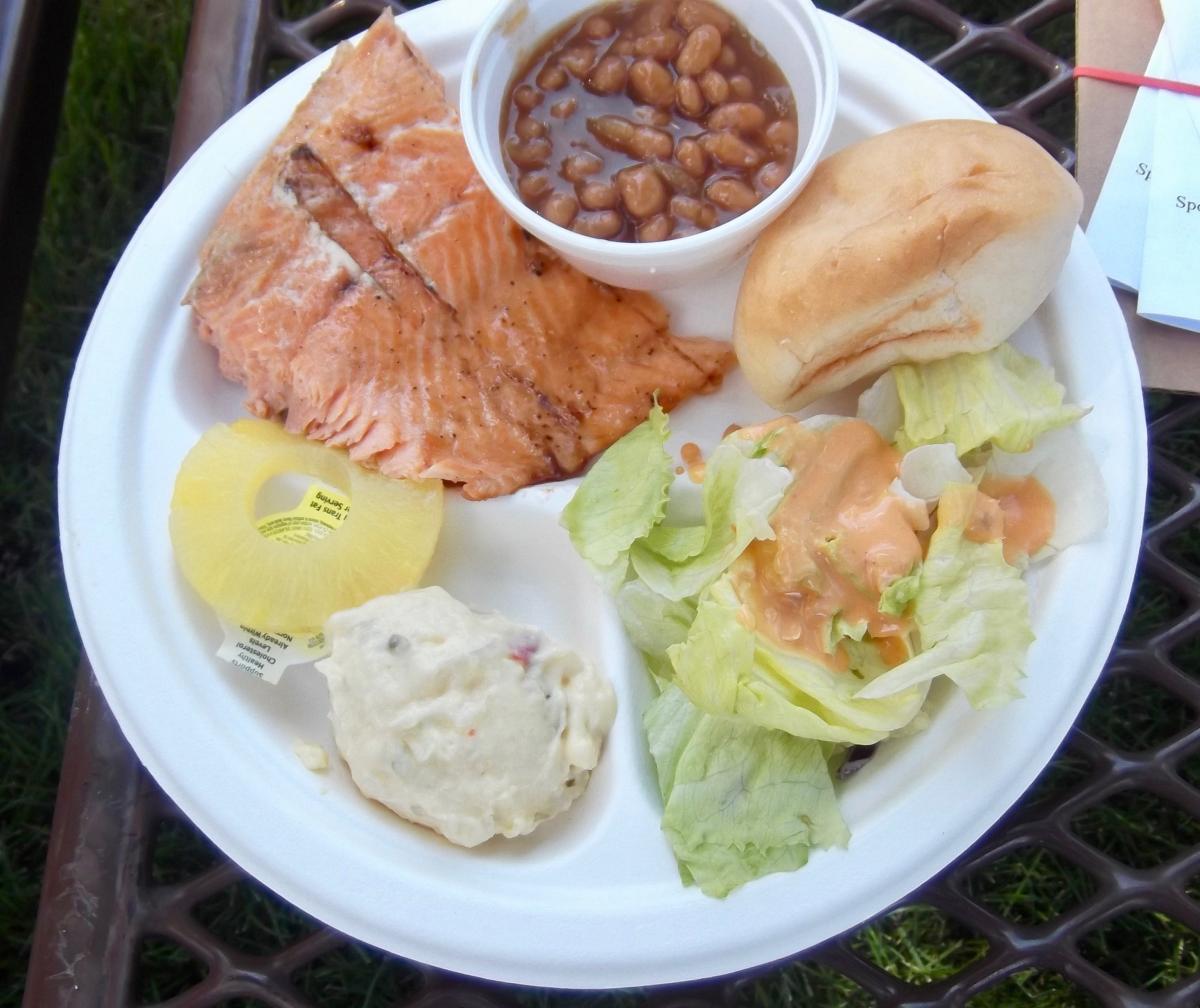 Salmon  Barbecue Dinner Picnic