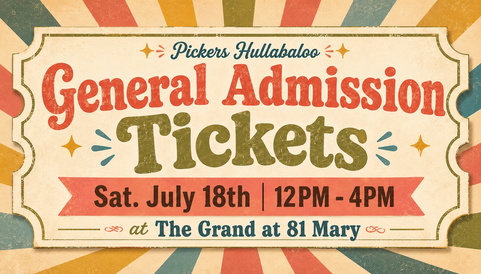 General Admission: Sat. 12-4 PM cover picture