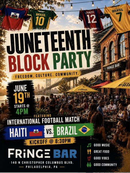Juneteenth Block Party x Haiti vs Brazil WorldCup Watch Party