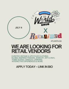 Smorgasburg World Grub  x Reclaimed Market Saturdays July 4