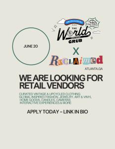 Smorgasburg World Grub  x Reclaimed Market Saturdays June 20