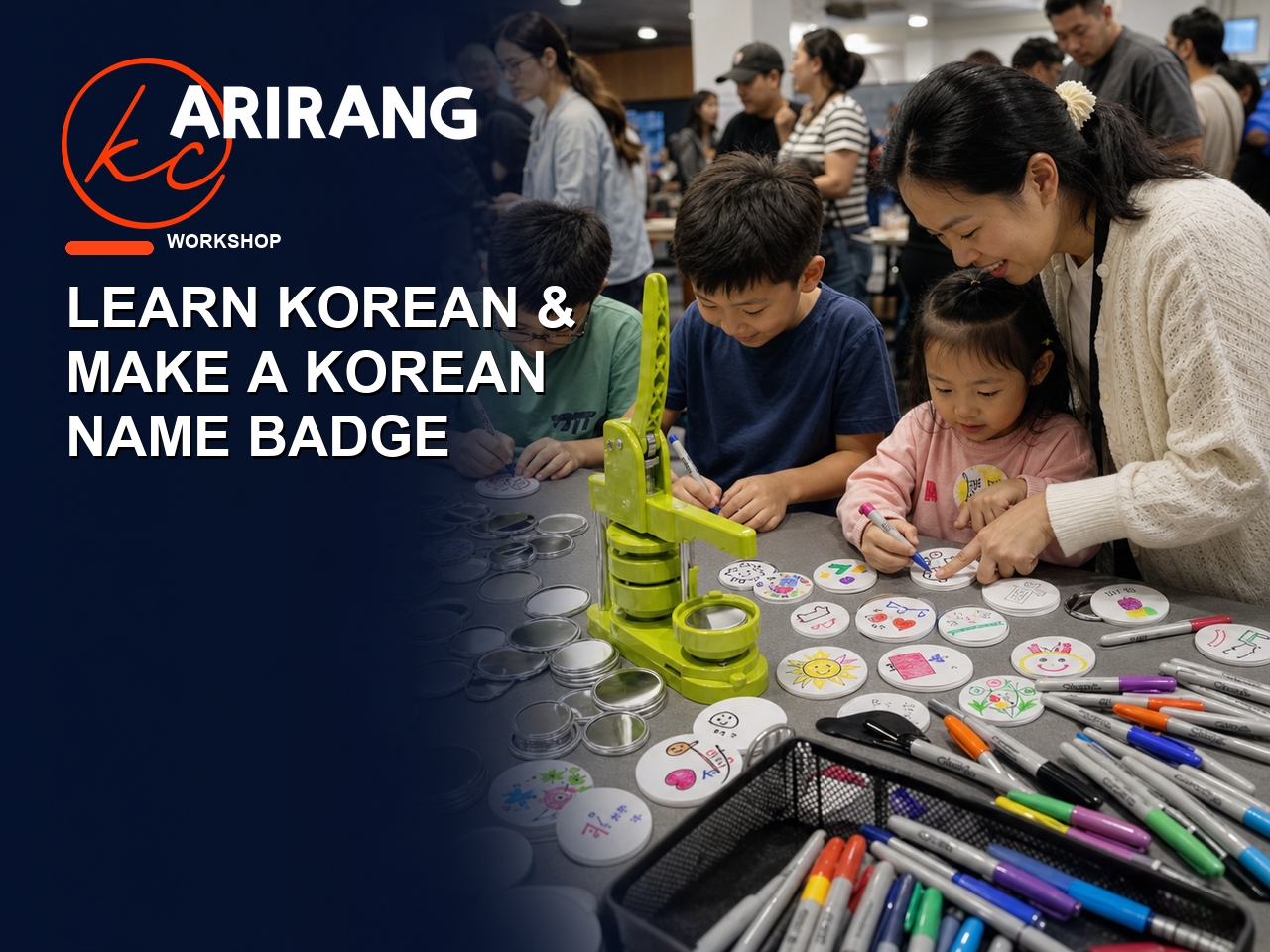 Workshop - 12:15pm  -Learn Korean & Make a Korean Name Badge cover picture
