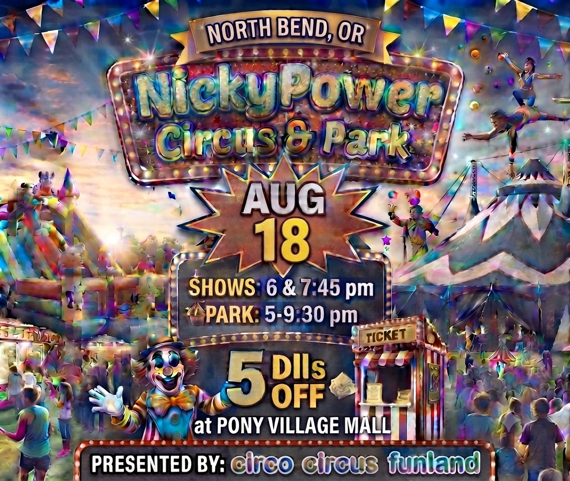 AUG 18 INFLATABLE PARK NickyPower Circus  North Bend, OR. cover picture