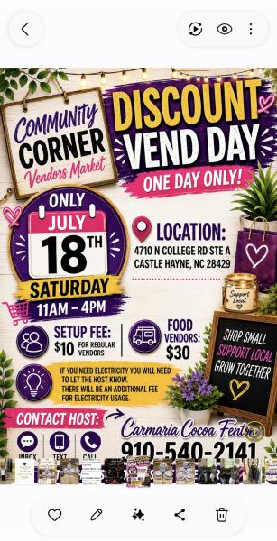 Community Corner Vendors Market