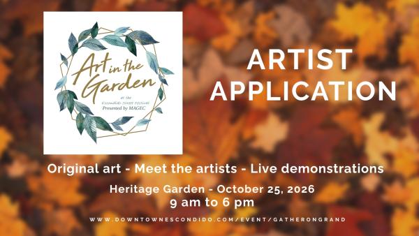 Art in the Garden Artist Application