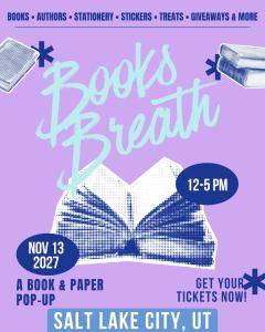 Books Breath: Salt Lake City, UT - Nov 13 , 2027 - Vendor App