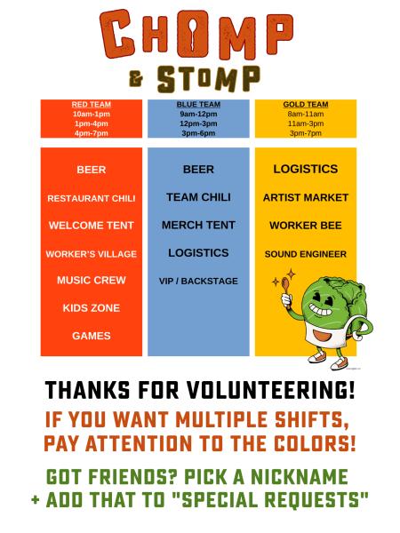 Chomp & Stomp Volunteers