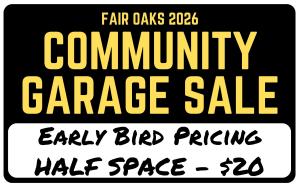 Garage Sale Half Space - Early Bird Pricing